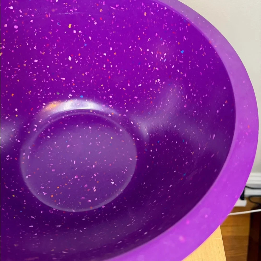 Zak ! Designs bowl purple confetti Large Size 12.5” - Picture 10 of 16